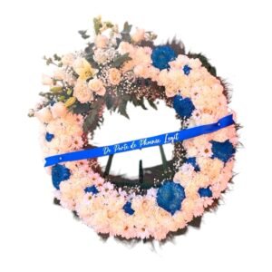 Corona Fúnebre Azul