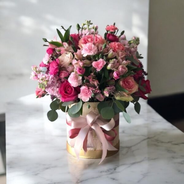 Bouquet rosa en Caja Pequeña