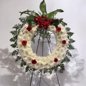 Corona Fúnebre Gerberas Blancas