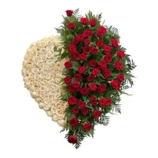 Corona Fúnebre en Forma de Corazón