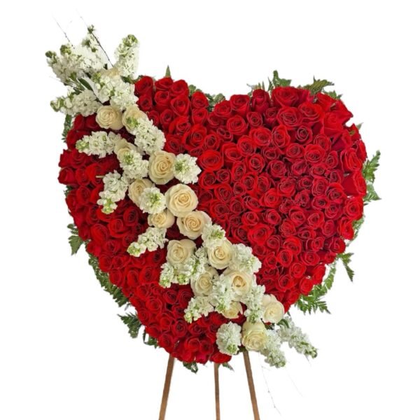 Corona Fúnebre en Forma de Corazón
