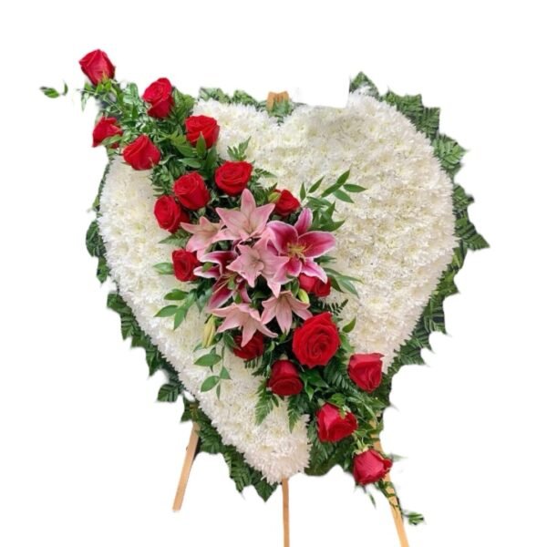 Corona Fúnebre en Forma de Corazón