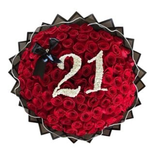 Ramo Rosas Rojas y Números