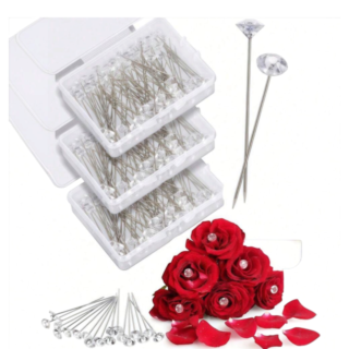 Alfileres Florales de cristal (50pz)