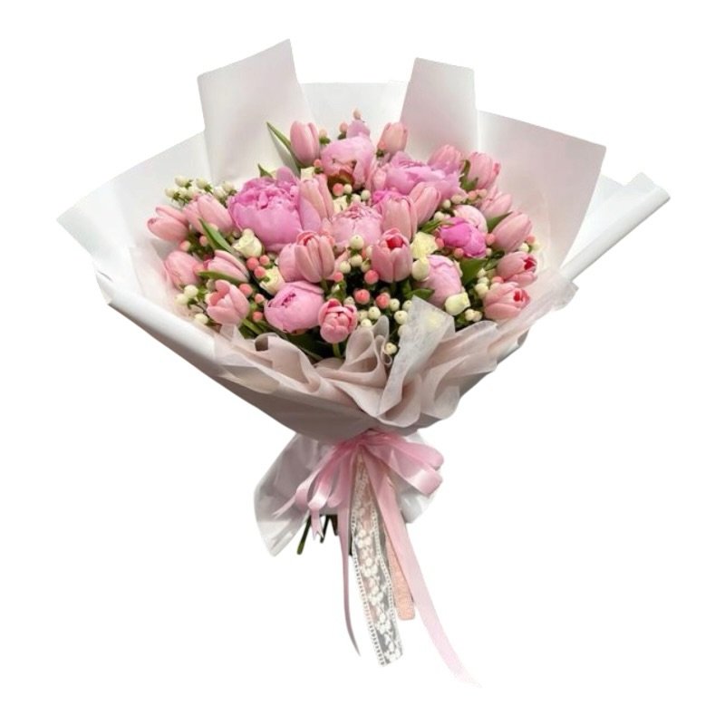 Ramo Peonias y Tulipanes