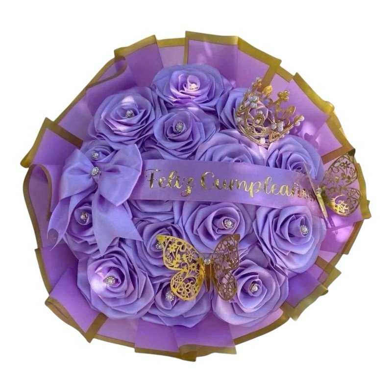 Ramo Pequeño Lila Rosas Eternas