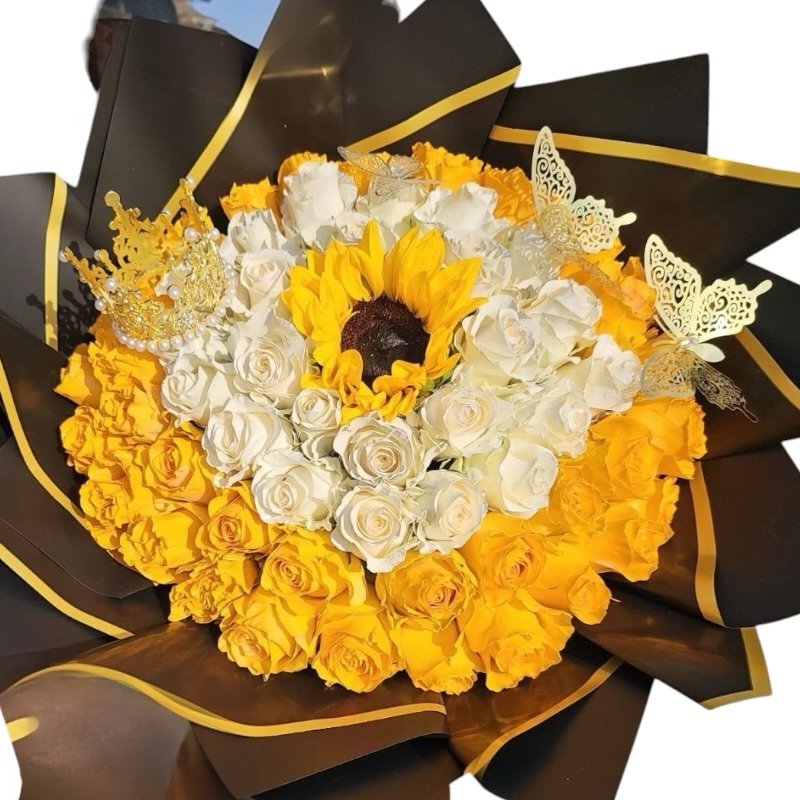 Ramo Rosas Amarillas y Girasol