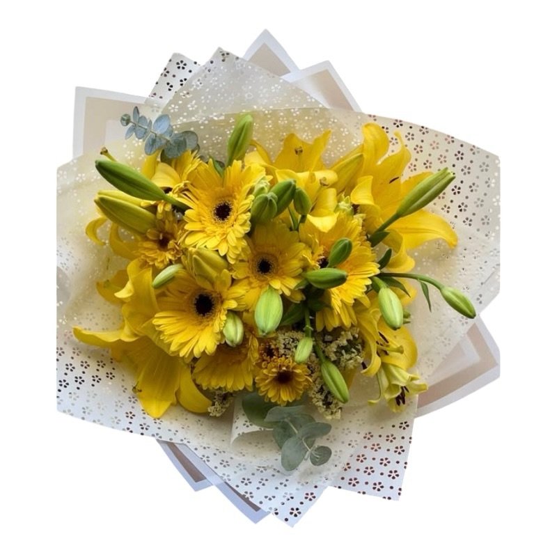 Ramo Gerberas y Lilies Amarillo