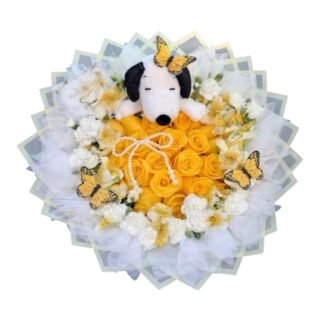 Ramo Snoopy Rosas Amarillas
