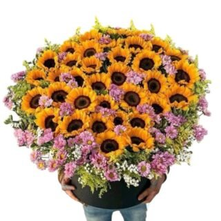 Caja Girasoles Lila