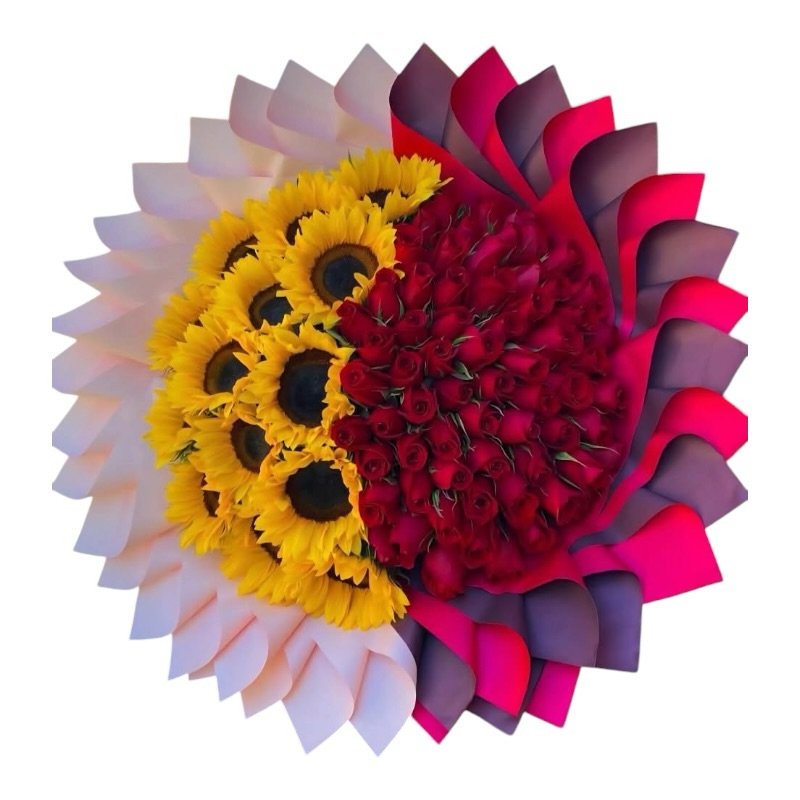 Ramo Girasoles y Rosas