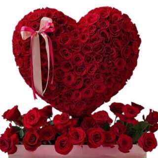 Corazón Gigante Rosas
