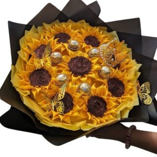 Ramo Girasoles Eternos y Ferrero