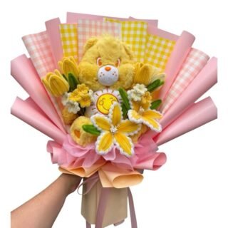 Ramo Tejido Oso Cariñosito Amarillo