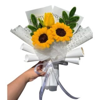 Ramo Girasoles y Tulipán Tejidos