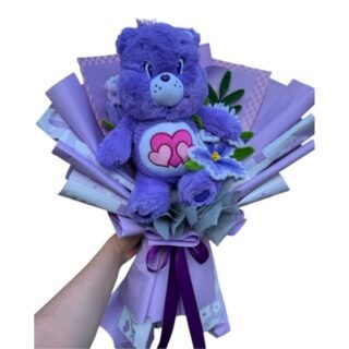 Ramo Oso Cariñosito Tejido Morado