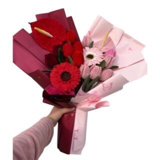 Ramo Gerberas y Tulipanes doble Tejido